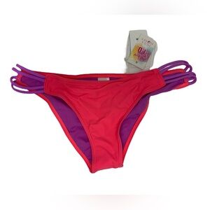 NWT Hula Honey Bikini Bottoms Orange Purple Women’s